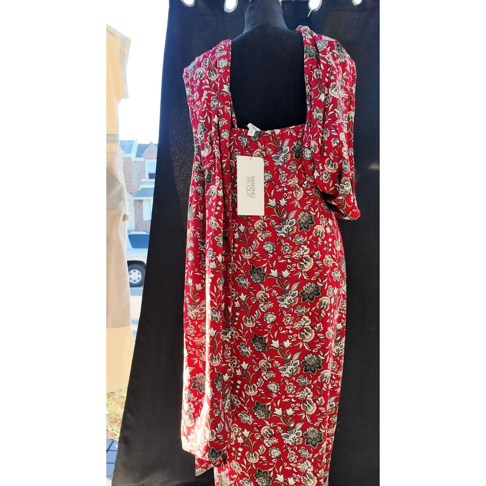 Making the Cut Red Floral Multi-Way Wrap Maxi Dress NWT - Picture 2 of 3
